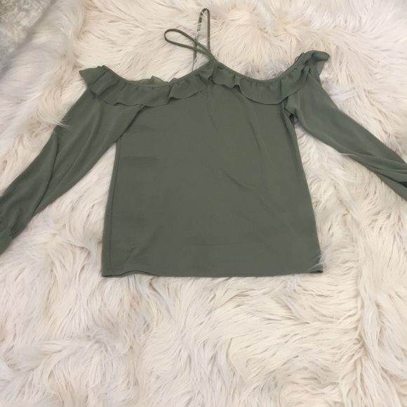 White House Black Market Tops - Army green top